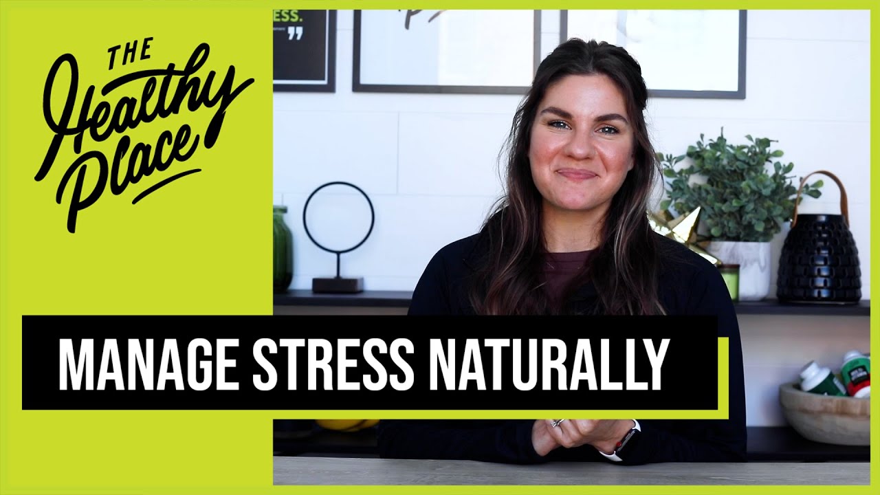 A video thumbnail from "The Healthy Place" featuring a smiling woman at a table with bold text reading "MANAGING NERVE PAIN" and the brand’s logo on a lime green background.