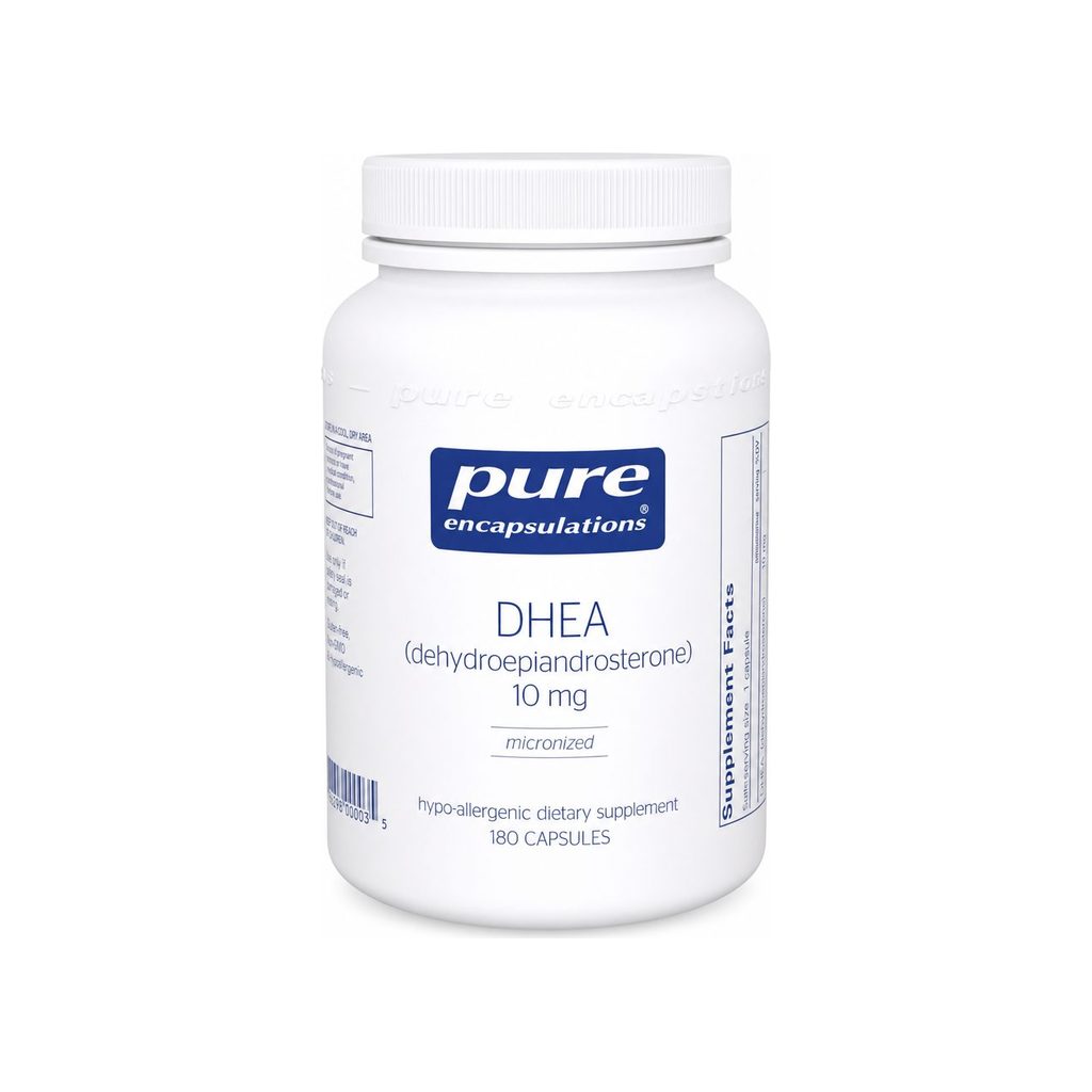 Pure Encapsulations DHEA 10 mg 180 Capsules front bottle label