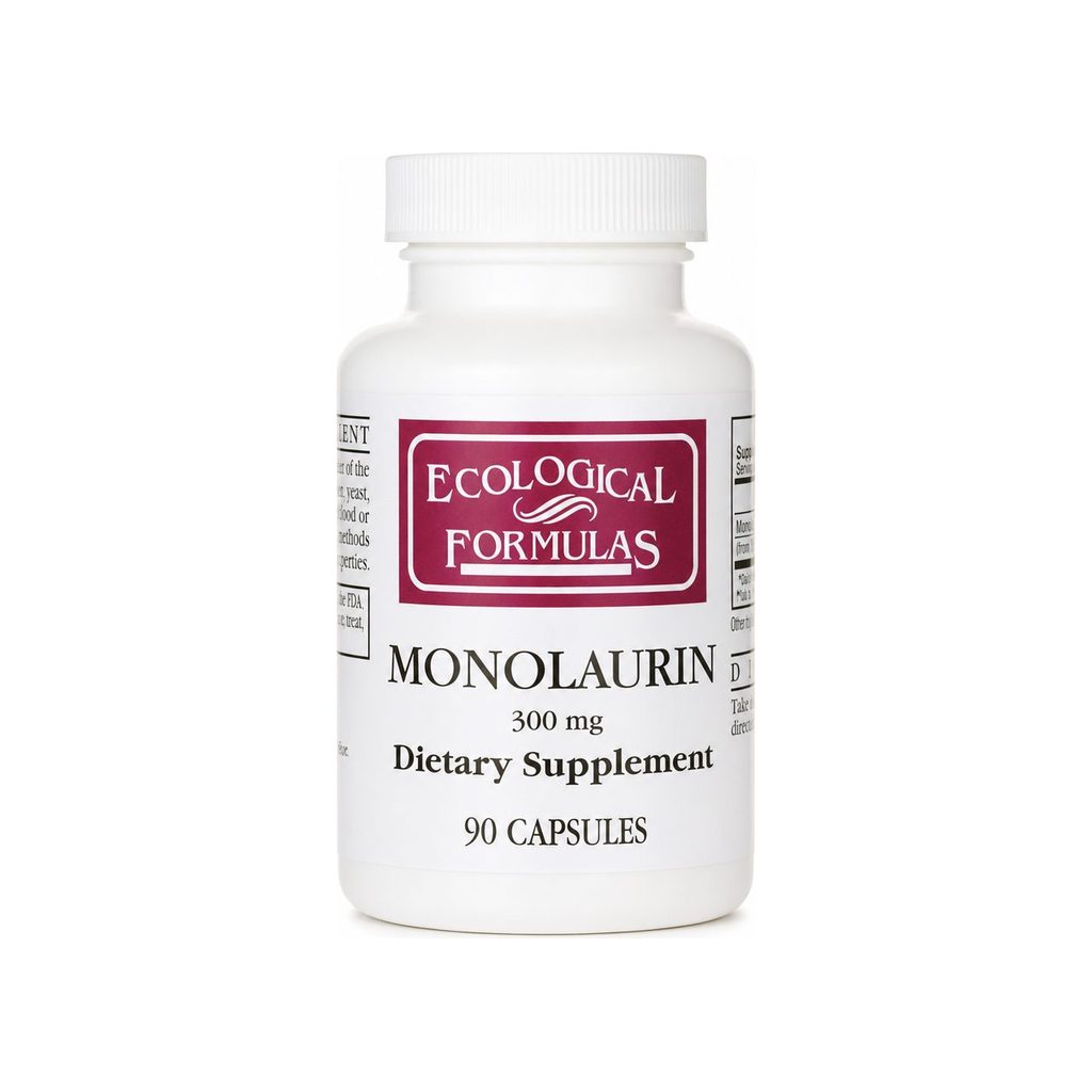 Ecological Formulas Monolaurin 300mg 90 capsules front bottle label