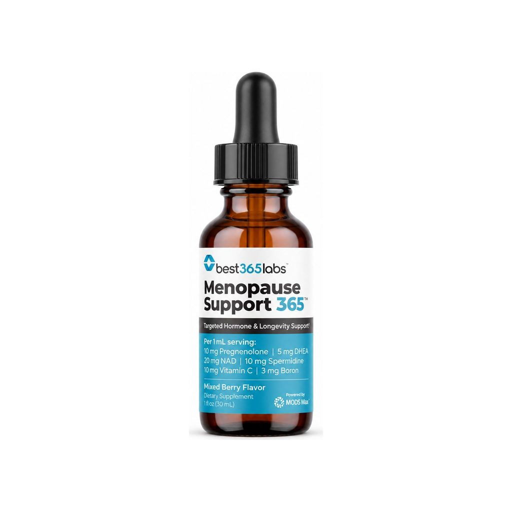 Best 365 Labs Menopause Support 365 Mixed Berry 1 fl oz dropper bottle front label