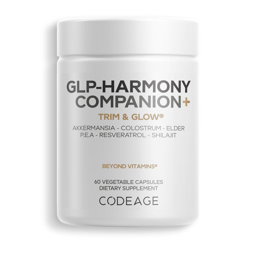 Codeage GLP-Harmony Companion+ supplement bottle with 60 vegetable capsules