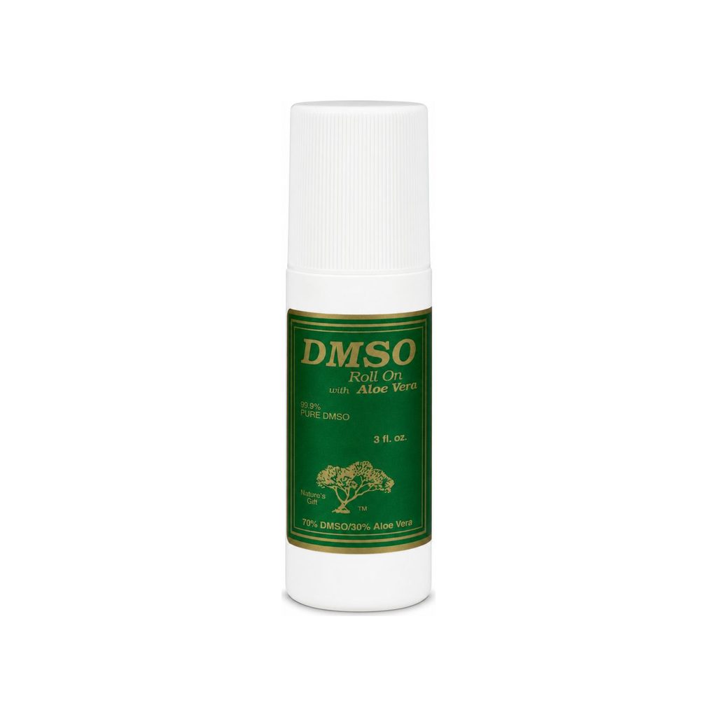 Nature's Gift DMSO 70% Roll-On with Aloe 3 fl oz bottle front label