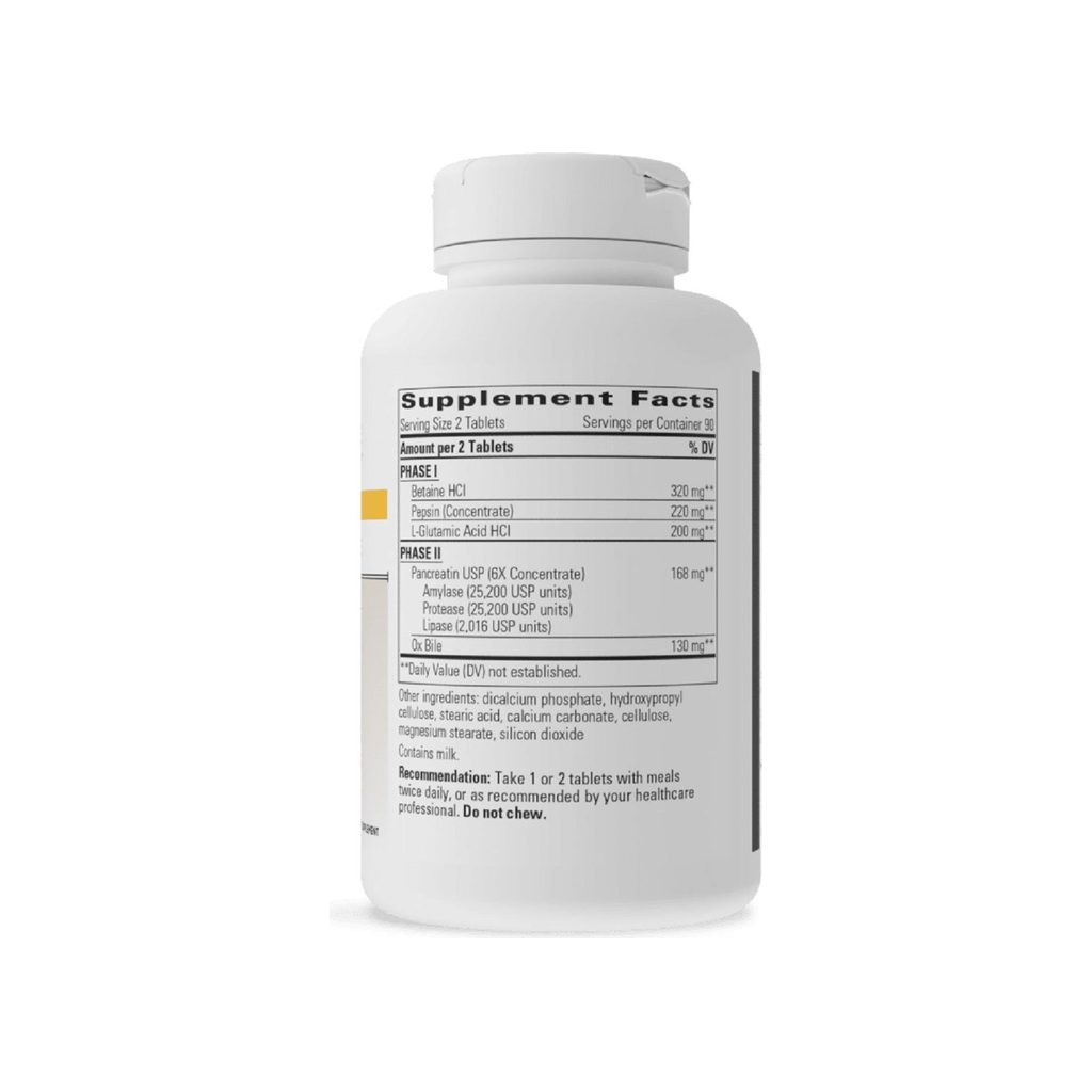 Integrative Therapeutics Panplex 2-Phase supplement facts panel listing ingredients and serving size