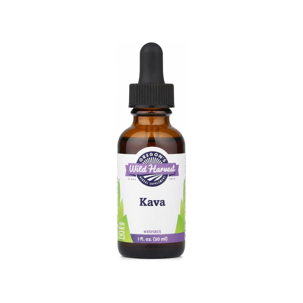 Oregon's Wild Harvest Kava Extract 1 fl oz front bottle label