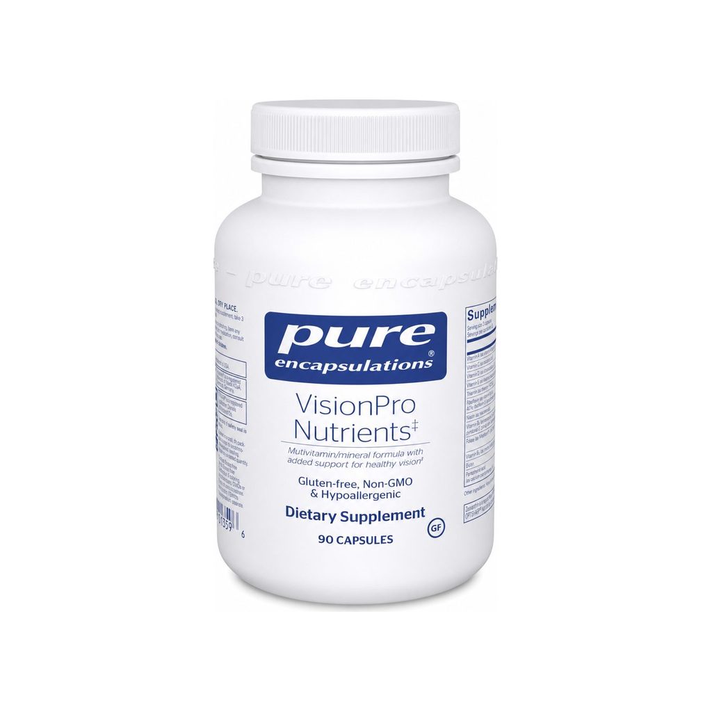 Pure Encapsulations VisionPro Nutrients 90 capsules front bottle label