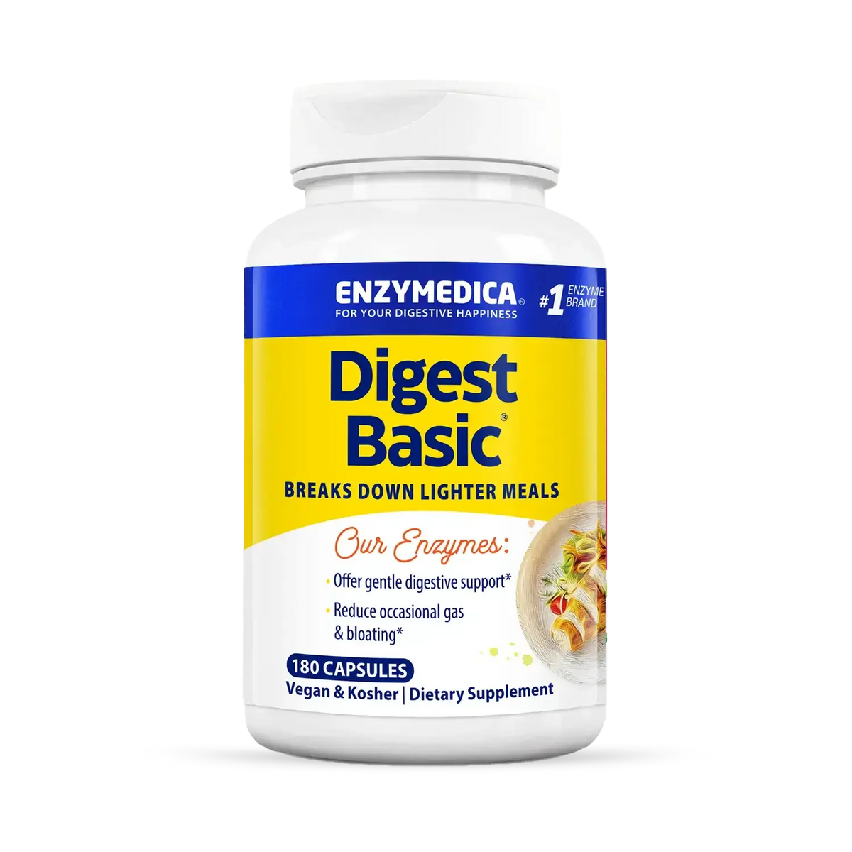 Enzymedica Digest Basic 180 capsules bottle front label