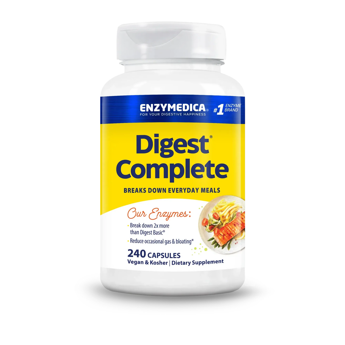 Enzymedica Digest Complete 240 capsules bottle front label