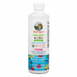 A tall white bottle with colorful labeling showing "MaryRuth’s Organic Kids Multivitamin." This liposomal ultra-absorption liquid supplement is for ages 4–13, with strawberry, cherry, and vanilla flavors, offering 15.22 fluid ounces (450 mL) of USDA organic, vegan, and sugar-free vitamins.
