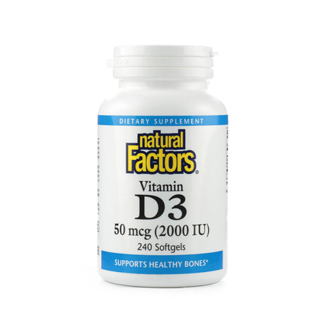 natural factors vitamin d3 50mcg (2000 iu) 240 softgels