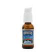 A 1 fl. oz. amber pump bottle of Sovereign Silver First Aid Gel homeopathic medicine. The label indicates it is designed for topical use as a natural first aid remedy.
