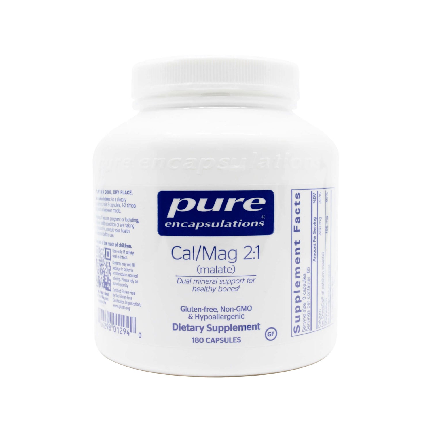 Pure Encapsulations Cal/Mag (Malate) 2:1 180 capsules