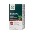 Terry Naturally Bacteril™ Extra Strength Softgels, front label featuring herbal formula for immune defense with clinically studied plant-based ingredients.