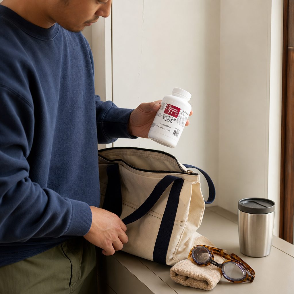 Cardiovascular Research Magnesium Taurate bottle showing product label details