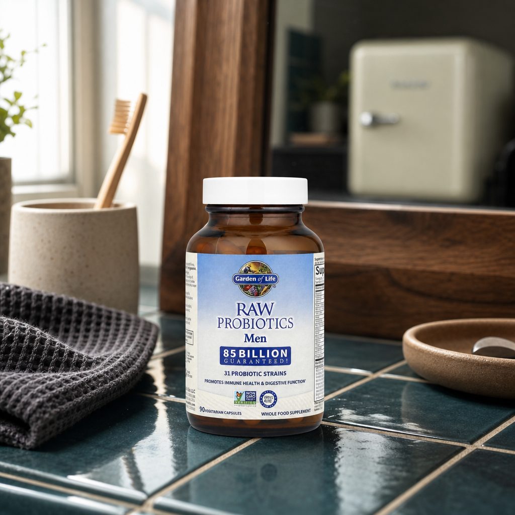 Garden of Life RAW Probiotics Men bottle showing side label details