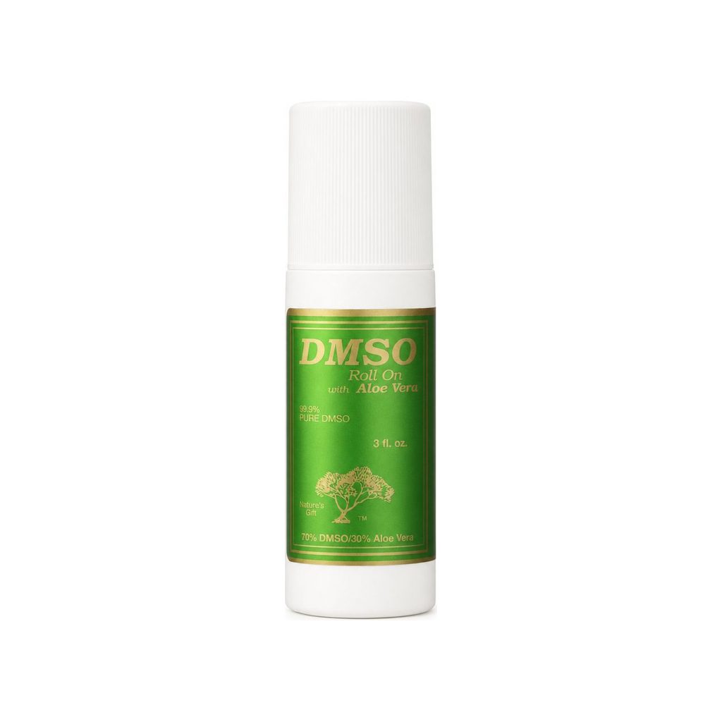 Nature's Gift DMSO 70% Roll-On with Aloe 3 fl oz front bottle label