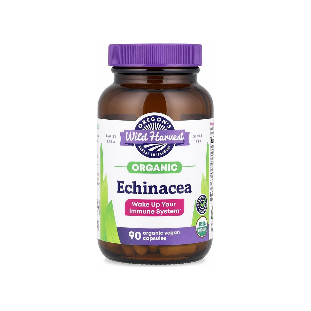 Oregon's Wild Harvest Echinacea 90 capsules bottle front label