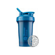 BlenderBottle Classic V2 Full-Color Ocean Blue 20 oz shaker bottle with flip cap and carry loop