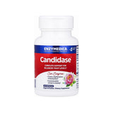 Enzymedica Candidase 42 Capsules bottle front label with vegan and kosher callouts