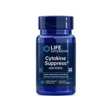 Life Extension Cytokine Suppress with EGCG 30 vegetarian capsules front bottle with gluten free and non-GMO badges