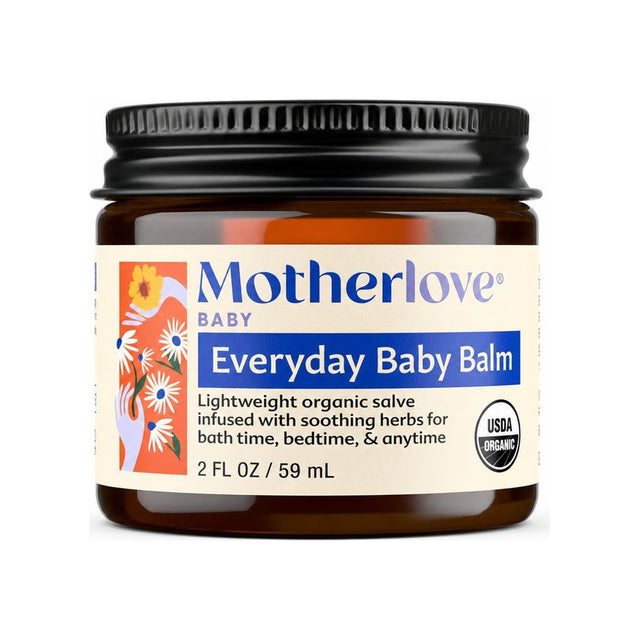 Motherlove Everyday Baby Balm 2 fl oz jar with USDA Organic front label