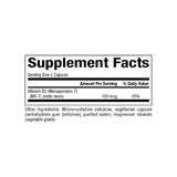 BioClinic Naturals Vitamin K2 Capsules supplement facts panel listing ingredients and serving size