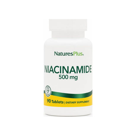 NaturesPlus Niacinamide 500 mg 90 tablets front bottle