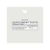 InfiniWell BPC Rapid Supplement Facts: 250 mcg BPC per 1-capsule serving