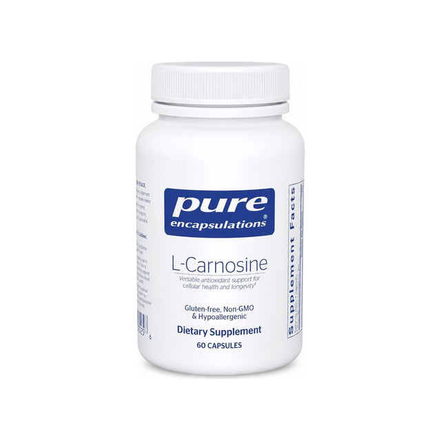 Pure Encapsulations L-Carnosine 60 capsules front bottle label