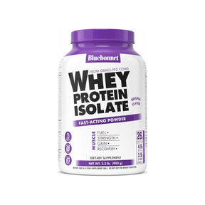 Bluebonnet Nutrition Whey Protein Isolate Original 2.2 lb tub front label