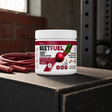 Bionox BeetFuel Powder product graphic highlighting the watermelon-flavored beetroot formula