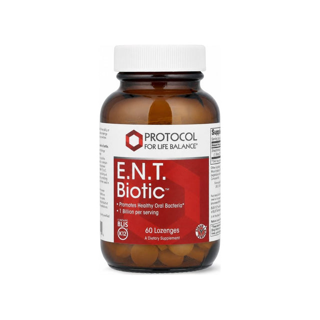 Protocol for Life Balance E.N.T. Biotic 60 lozenges bottle front label