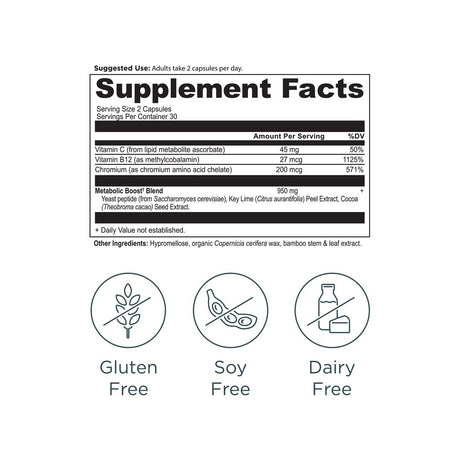 Ancient Nutrition Active Peptides Metabolic Booster supplement facts panel with ingredients and serving size
