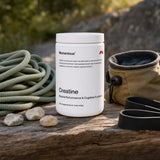 Momentous Creatine Powder benefits graphic for strength, muscle, recovery, and cognition