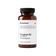 Momentous Tongkat Ali Capsules bottle front label, 60 capsule botanical supplement