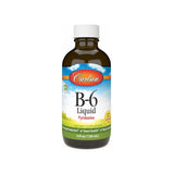 Carlson Vitamin B-6 Liquid 4 fl oz front bottle with natural berry lemonade flavor