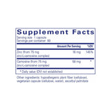Pure Encapsulations Peptic-Care supplement facts panel listing ingredients, dosage, and serving size