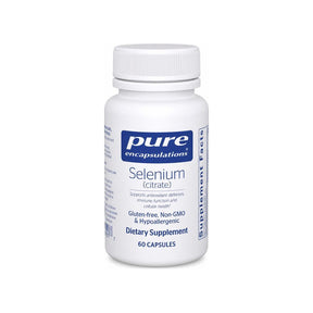 Pure Encapsulations Selenium Citrate 200 mcg 60 capsules bottle front label