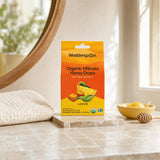 Wedderspoon Organic Mānuka Honey Drops Lemon back package with certifications and warning details