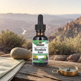 Nature's Answer Rhodiola Root Alcohol-Free bottle with alcohol-free rhodiola label details