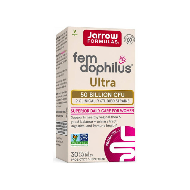 Jarrow Formulas Fem-Dophilus Ultra 50 Billion CFU 30 capsule carton front