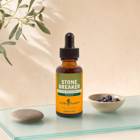 Herb Pharm Stone Breaker 1 fl oz side label with herbal extract details