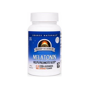 Source Naturals Melatonin Sleep Science 2.5 mg Orange 120 lozenges front bottle