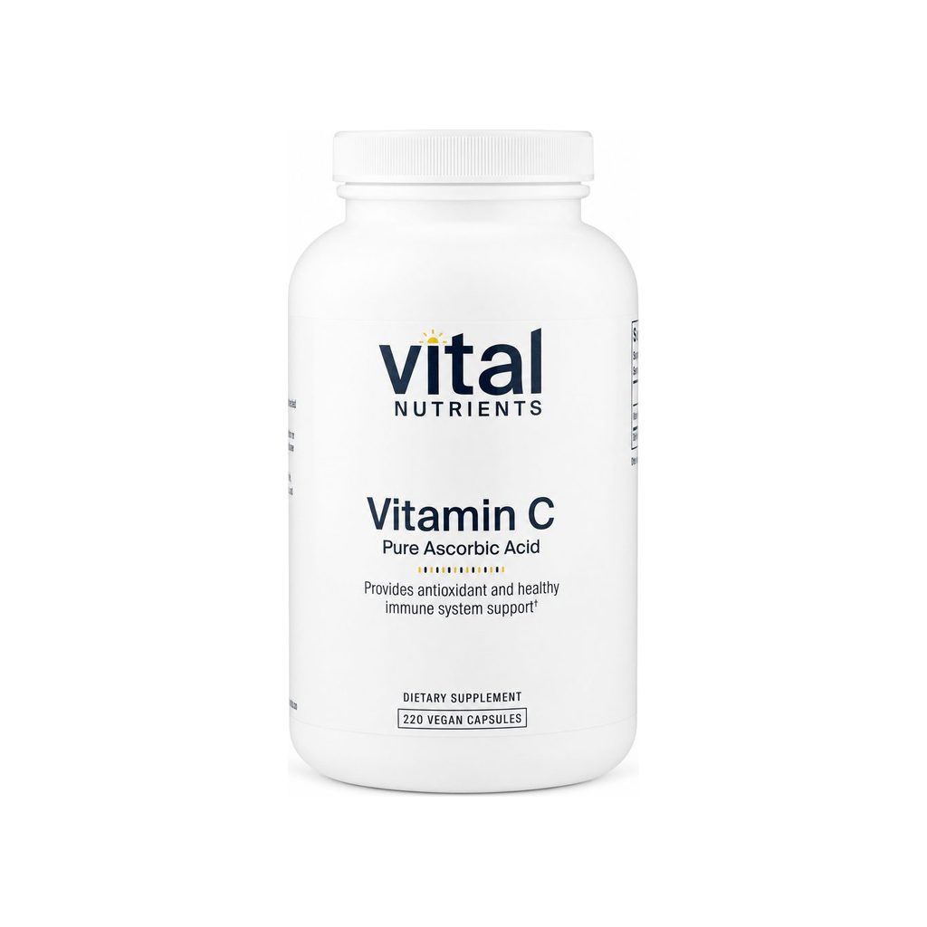 Vital Nutrients Vitamin C 220 Capsules front bottle label