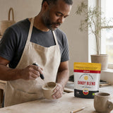 Dandy Blend Organic Instant Herbal Beverage preparation instructions showing serving strengths