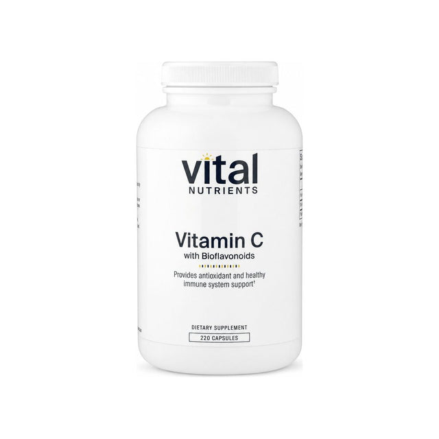 Vital Nutrients Vitamin C with Bioflavonoids 220 capsule bottle front label