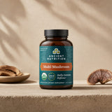 Ancient Nutrition Multi Mushroom Daily Immune Defense bottle with USDA Organic label callouts