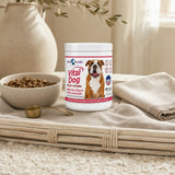 Vital Planet Vital Dog Multivitamin Powder container with dog wellness callouts