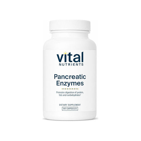 Vital Nutrients Pancreatic Enzymes 1000mg 90 capsules front bottle label