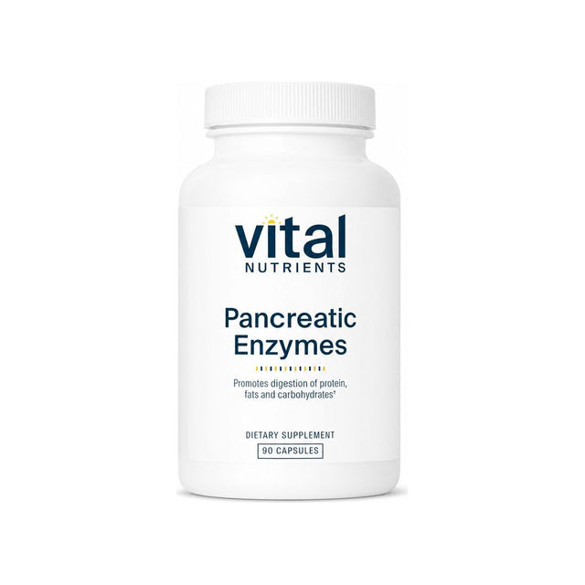 Vital Nutrients Pancreatic Enzymes 1000mg 90 capsules front bottle label