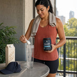 Ancient Nutrition Plant Protein+ Vanilla back label with nutrition facts and product details